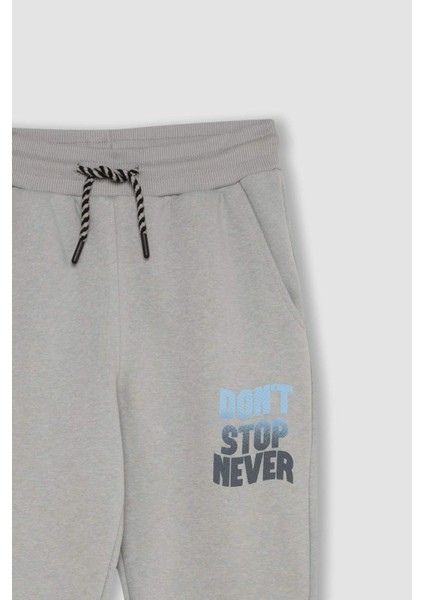 Erkek Çocuk Beli Paçası Lastikli Baskılı Eşofman Altı D3012A824WN