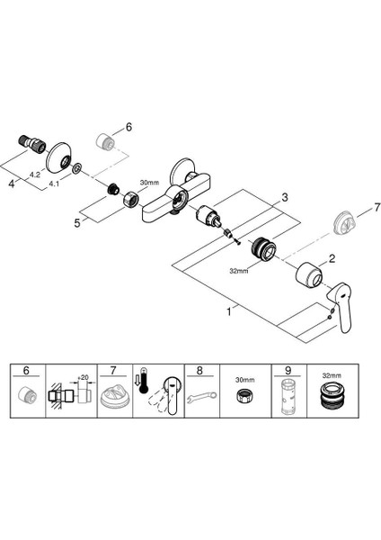 Bauedge Duş Bataryası- 23636000 fiyatları