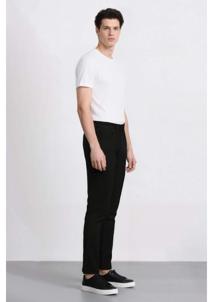Carlo Skinny Fit Ekstra Dar Kalıp Normal Bel Ekstra Dar Paça Siyah Jean Pantolon R8763AZ24AU