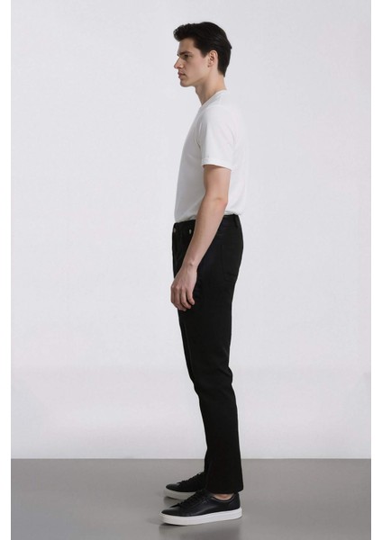 Carlo Skinny Fit Ekstra Dar Kalıp Normal Bel Ekstra Dar Paça Siyah Jean Pantolon R8763AZ24AU