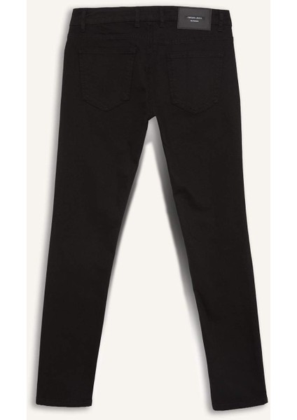 Carlo Skinny Fit Ekstra Dar Kalıp Normal Bel Ekstra Dar Paça Siyah Jean Pantolon R8763AZ24AU