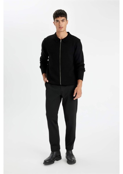 Standart Fit Normal Kesim Polo Yaka Triko Hırka D3592AX24WN