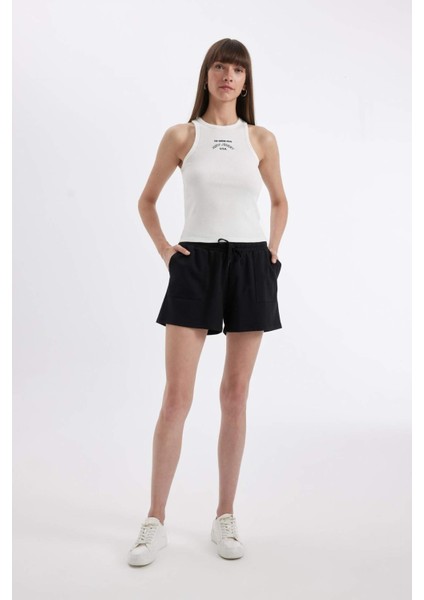 Regular Fit Basic Düz Bermuda Şort D3327AX24SM