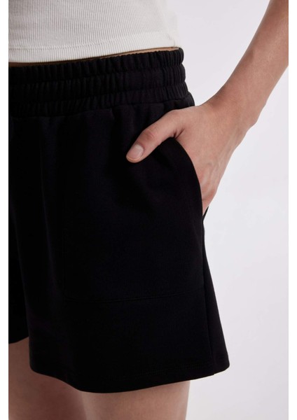 Regular Fit Basic Düz Bermuda Şort D3327AX24SM