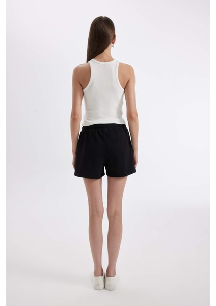 Regular Fit Basic Düz Bermuda Şort D3327AX24SM