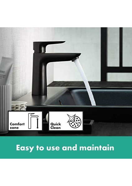 Lavabo Armatürü Talis E, Musluk Banyo Musluğu, Yükseklik 110 Mm, Çekme Çubuklu, Banyo Arma fırsatları