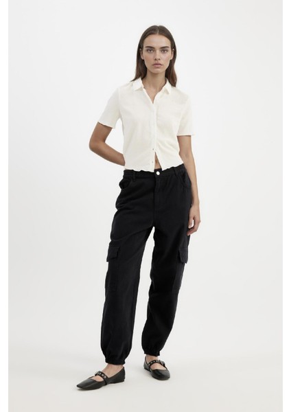 Coool Jogger Gabardin Pantolon Normal Bel Basic Düz Kargo Cepli B0454AX24AU