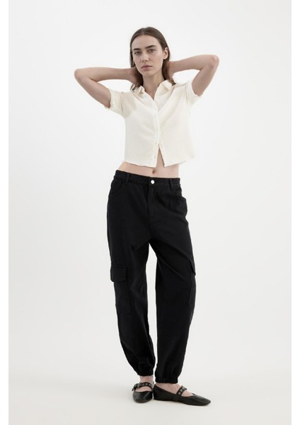 Coool Jogger Gabardin Pantolon Normal Bel Basic Düz Kargo Cepli B0454AX24AU