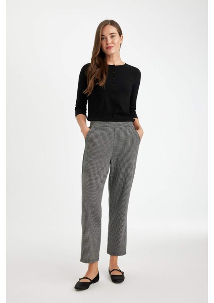 Jogger Pantolon Desenli Cepli Beli Lastikli T4089AZ24AU