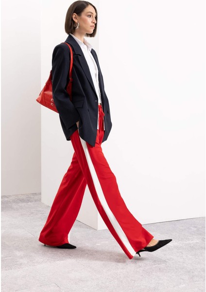Coool Wide Leg Geniş Bol Paça Eşofman Altı Geniş Paça Beli Lastikli Bağcıklı Şeritli D4764AX24AU