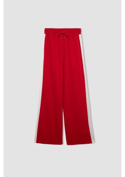 Coool Wide Leg Geniş Bol Paça Eşofman Altı Geniş Paça Beli Lastikli Bağcıklı Şeritli D4764AX24AU