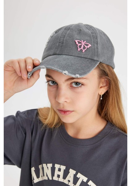 Kız Çocuk Nakışlı Cap Şapka C0585A825SM