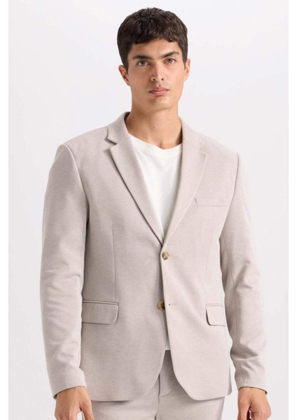 Modern Fit Astarlı Düğmeli Blazer Ceket C5990AX24AU