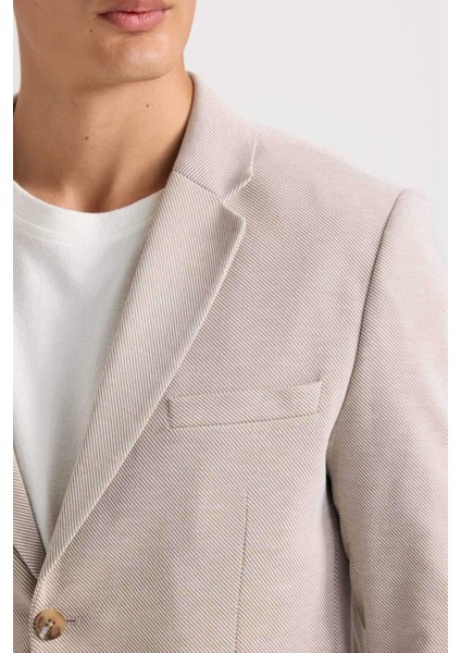 Modern Fit Astarlı Düğmeli Blazer Ceket C5990AX24AU