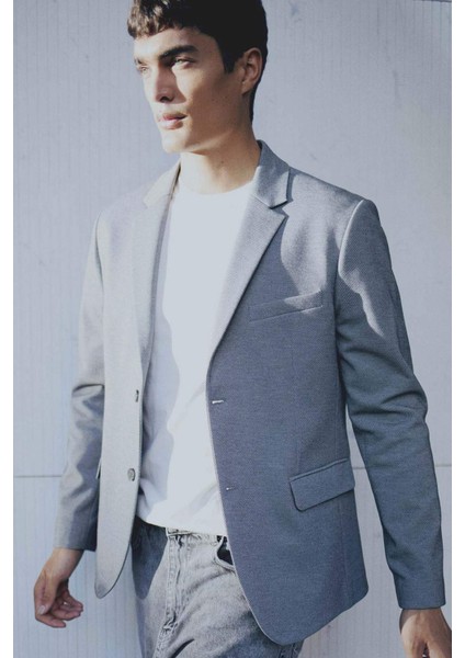 Modern Fit Astarlı Düğmeli Blazer Ceket C5990AX24AU