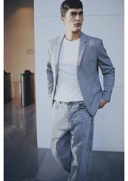 Modern Fit Astarlı Düğmeli Blazer Ceket C5990AX24AU