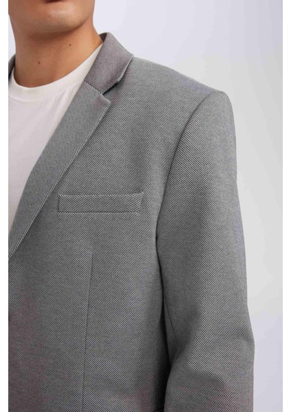 Modern Fit Astarlı Düğmeli Blazer Ceket C5990AX24AU