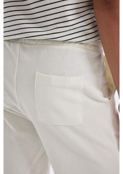 Regular Fit Jakarlı Basic Düz Şort D5107AX24SM