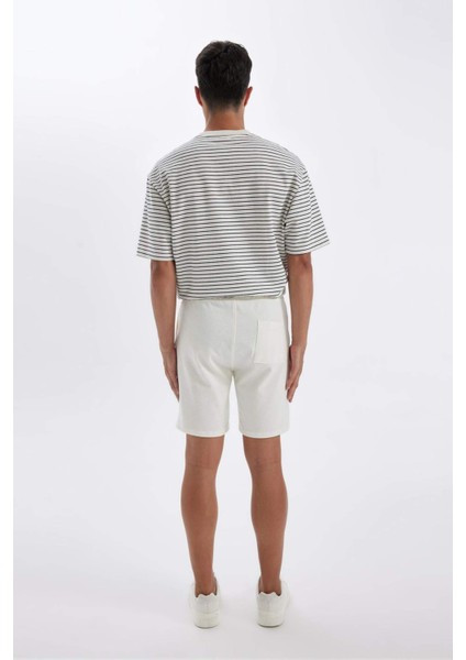 Regular Fit Jakarlı Basic Düz Şort D5107AX24SM