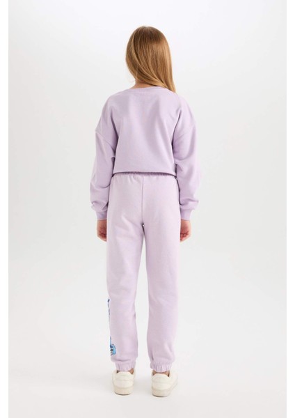 Kız Çocuk Disney Lilo & Stitch Beli Lastikli Standart Fit Jogger Eşofman Altı D3224A824WN