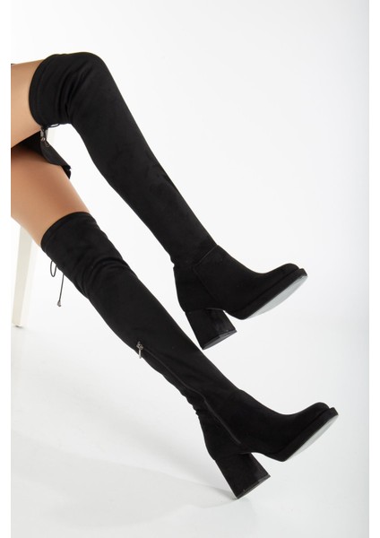 Maysa Topuklu Süet Streç Çizme fiyatları