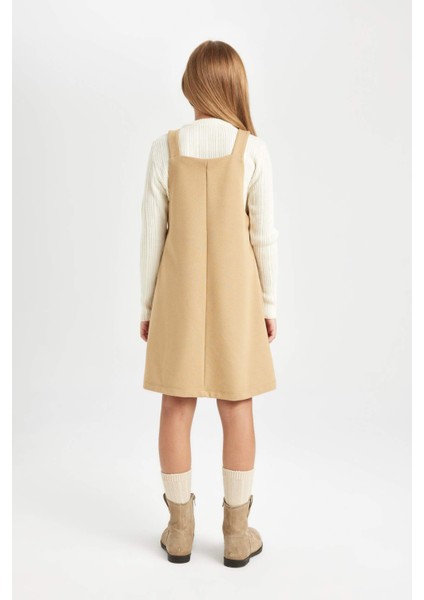 Kız Çocuk Cepli Salopet Elbise D2923A824WN