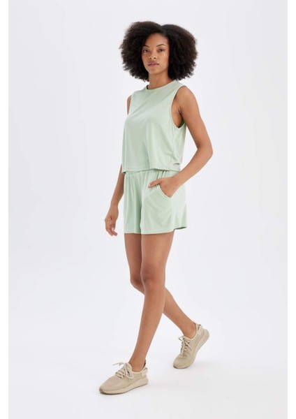 Fit Sporcu Kısa Paça Modal Şort D2981AX24HS