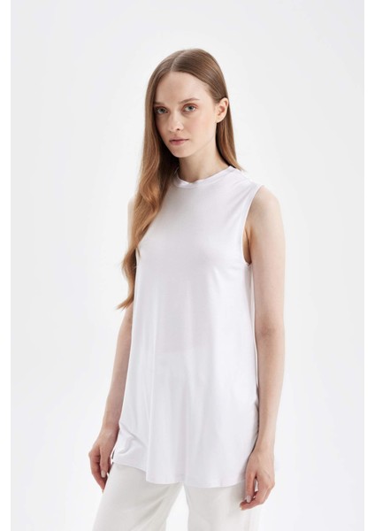 Regular Fit Kolsuz 2'li Basic Tişört Tunik