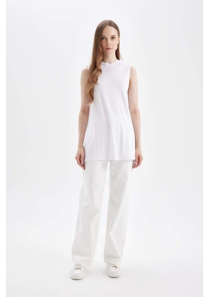 Regular Fit Kolsuz 2'li Basic Tişört Tunik