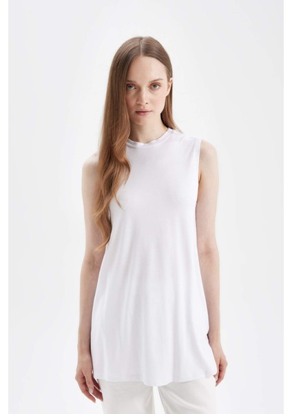 Regular Fit Kolsuz 2'li Basic Tişört Tunik