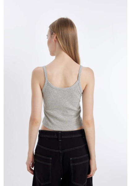 Coool Fitted Vücuda Oturan Fitilli Kaşkorse Askılı Basic Düz Atlet B0563AX24AU