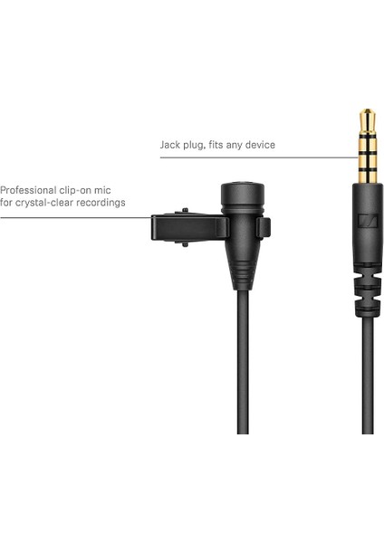 Xs Lav Mobil Çok Yönlü Klipsli Yaka Mikrofonu | 3,5 mm Trrs Bağlantısı ve 2 M Kablolu | R modelleri