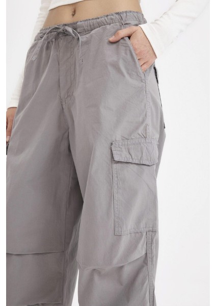 Coool Paraşüt Poplin Pantolon Basic Düz Cepli Beli Lastikli A6266AX24AU