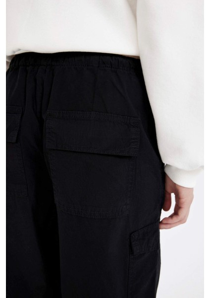 Coool Paraşüt Poplin Pantolon Basic Düz Cepli Beli Lastikli A6266AX24AU