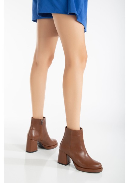 Mina Topuklu Bot Bej