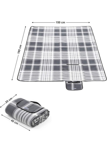 Piknik Örtüsü, 195 x 150 Cm, Büyük Plaj Örtüsü, Kamp Örtüsü, Dış Mekan, Kamp, Park, Bahçe, modelleri