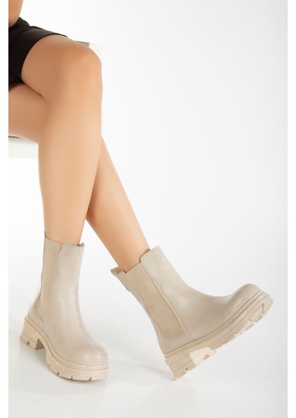 Luna Yanı Lastikli Rugan Bot Siyah