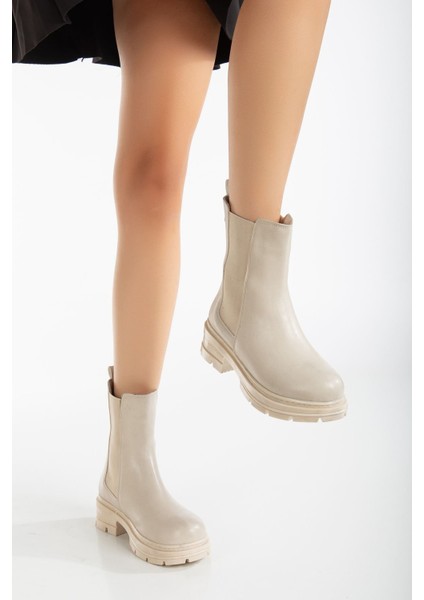 Luna Yanı Lastikli Rugan Bot Siyah modelleri