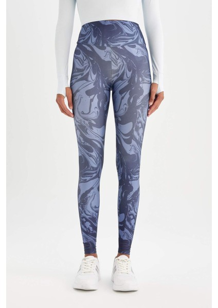 Fit Desenli Beli Saran Sporcu Tayt C9380AX24AU