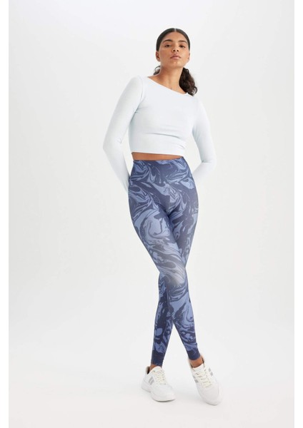 Fit Desenli Beli Saran Sporcu Tayt C9380AX24AU