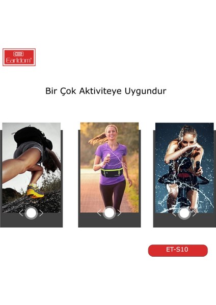 S10 Fosforlu Su Geçirmez Spor Bel Çantası | Hafif, Ayarlanabilir, Spor ve Günlük Kullanıma Uygun