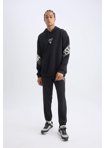 Fit Jogger Eşofman Altı NBA Chicago Bulls Slim Fit Dar Kesim Cepli Lastikli Paça