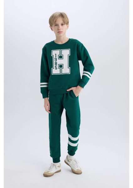 Erkek Çocuk Baskılı Beli Lastikli Jogger Eşofman Altı D4478A824WN
