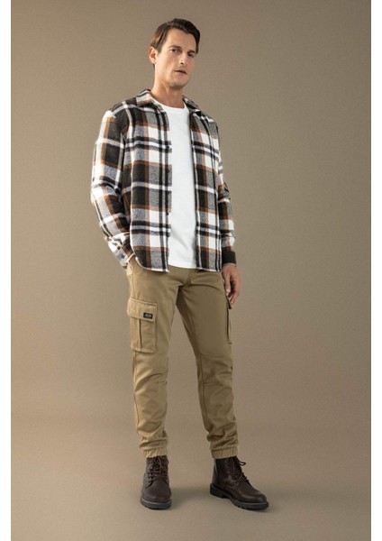 Regular Fit Kareli Oduncu Flanel Uzun Kollu Gömlek S9275AZ24AU