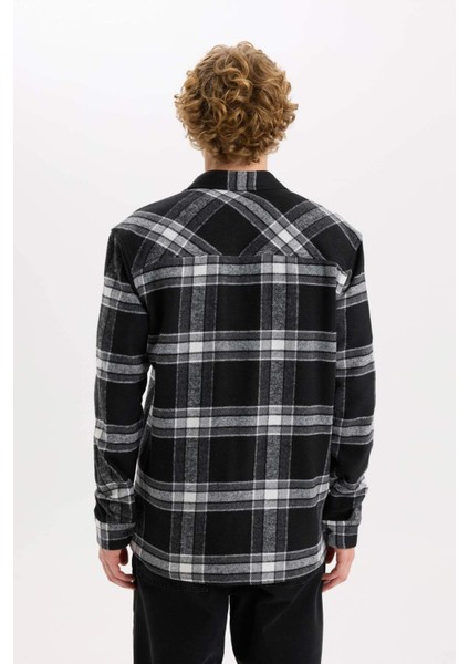 Regular Fit Kareli Oduncu Flanel Uzun Kollu Gömlek
