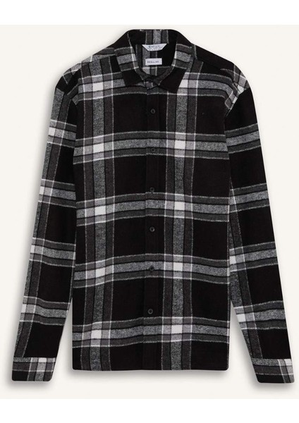Regular Fit Kareli Oduncu Flanel Uzun Kollu Gömlek
