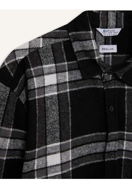 Regular Fit Kareli Oduncu Flanel Uzun Kollu Gömlek