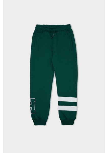 Erkek Çocuk Baskılı Beli Lastikli Jogger Eşofman Altı D4478A824WN