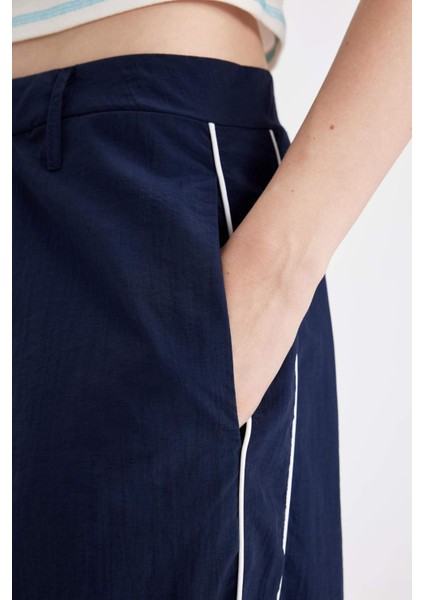 Wide Leg Geniş Bol Paça Normal Bel Palazzo Pantolon Cepli Şerit Detaylı D4404AX24AU