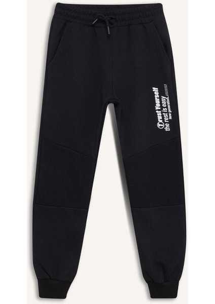 Erkek Çocuk Beli Paçası Lastikli Baskılı Eşofman Altı S1856A624WN